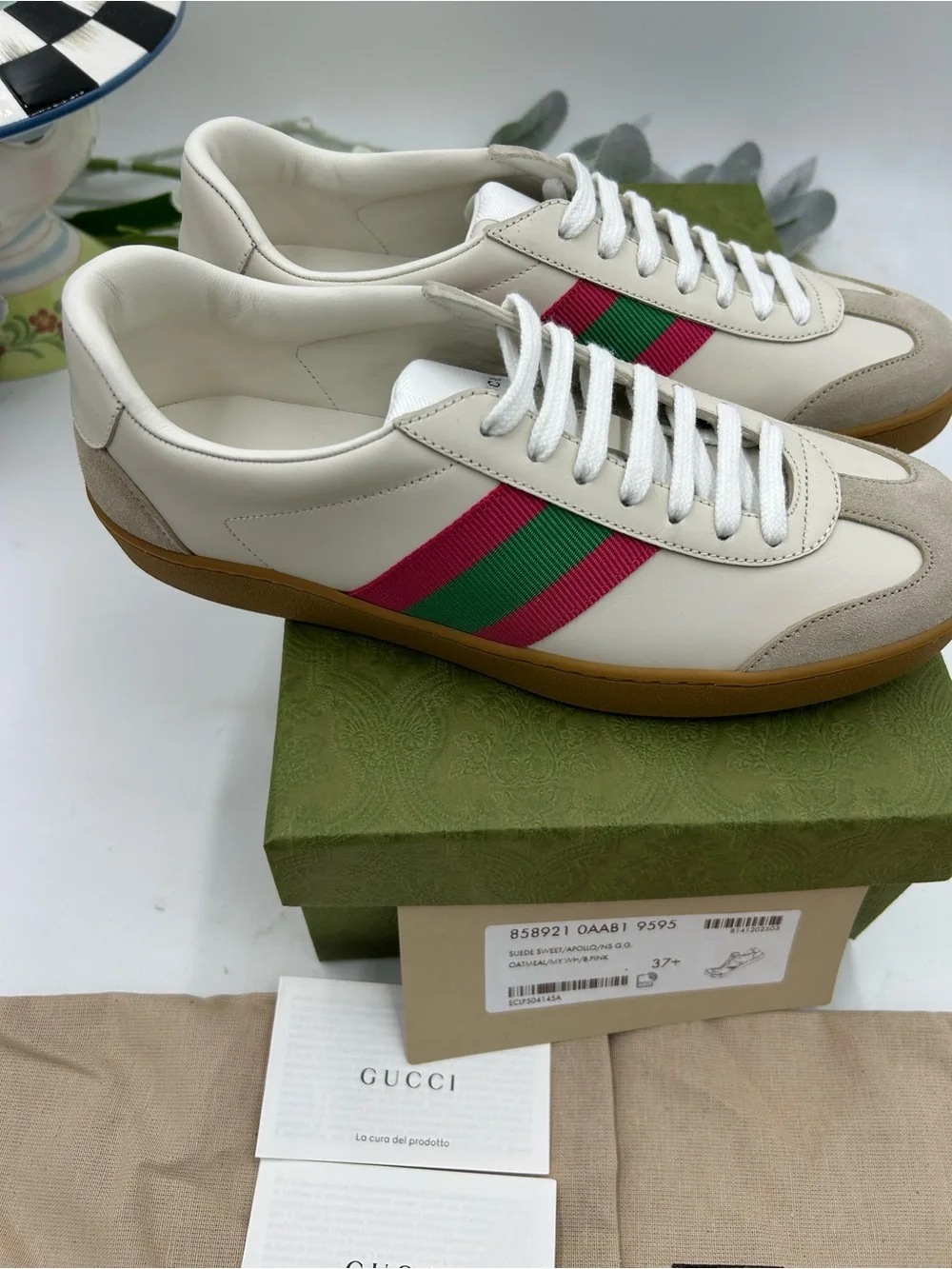 Gucci cream leather